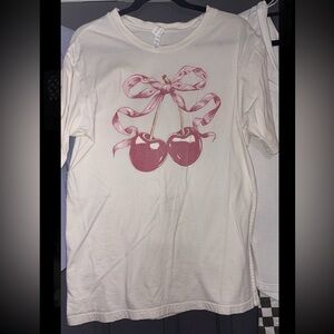 Pink + Cherry Oversized Tee